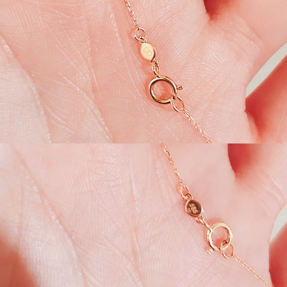 gorjana | diamond pave alphabet bracelet - N in 14k solid gold ↷ - Picture 10 of 16